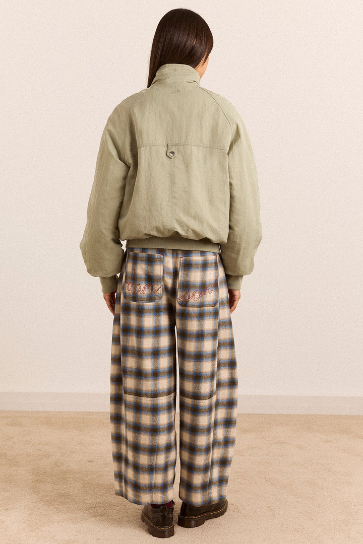 Damson Madder - Mara Trouser in Blur Brushed Check - Kalifornia Jean Bar
