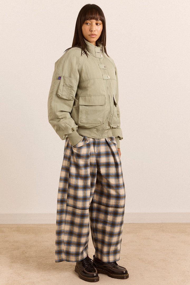 Damson Madder - Mara Trouser in Blur Brushed Check - Kalifornia Jean Bar