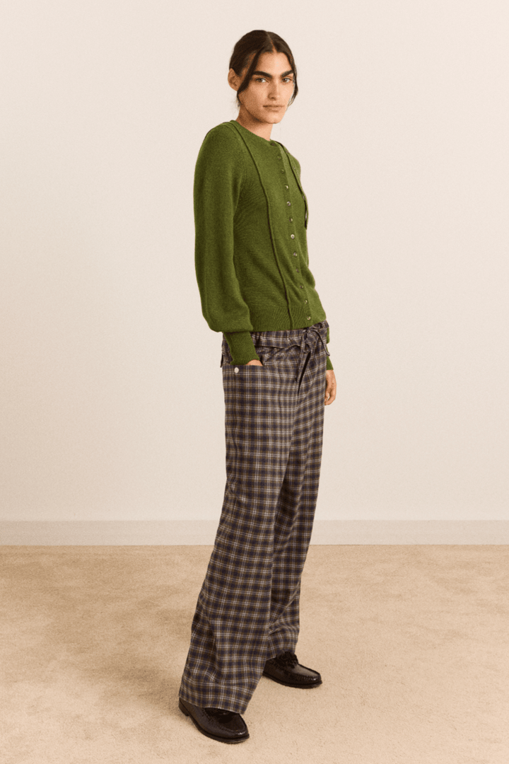 Damson Madder - Marla Wool Cashmere Blend Cardigan - Kalifornia Jean Bar