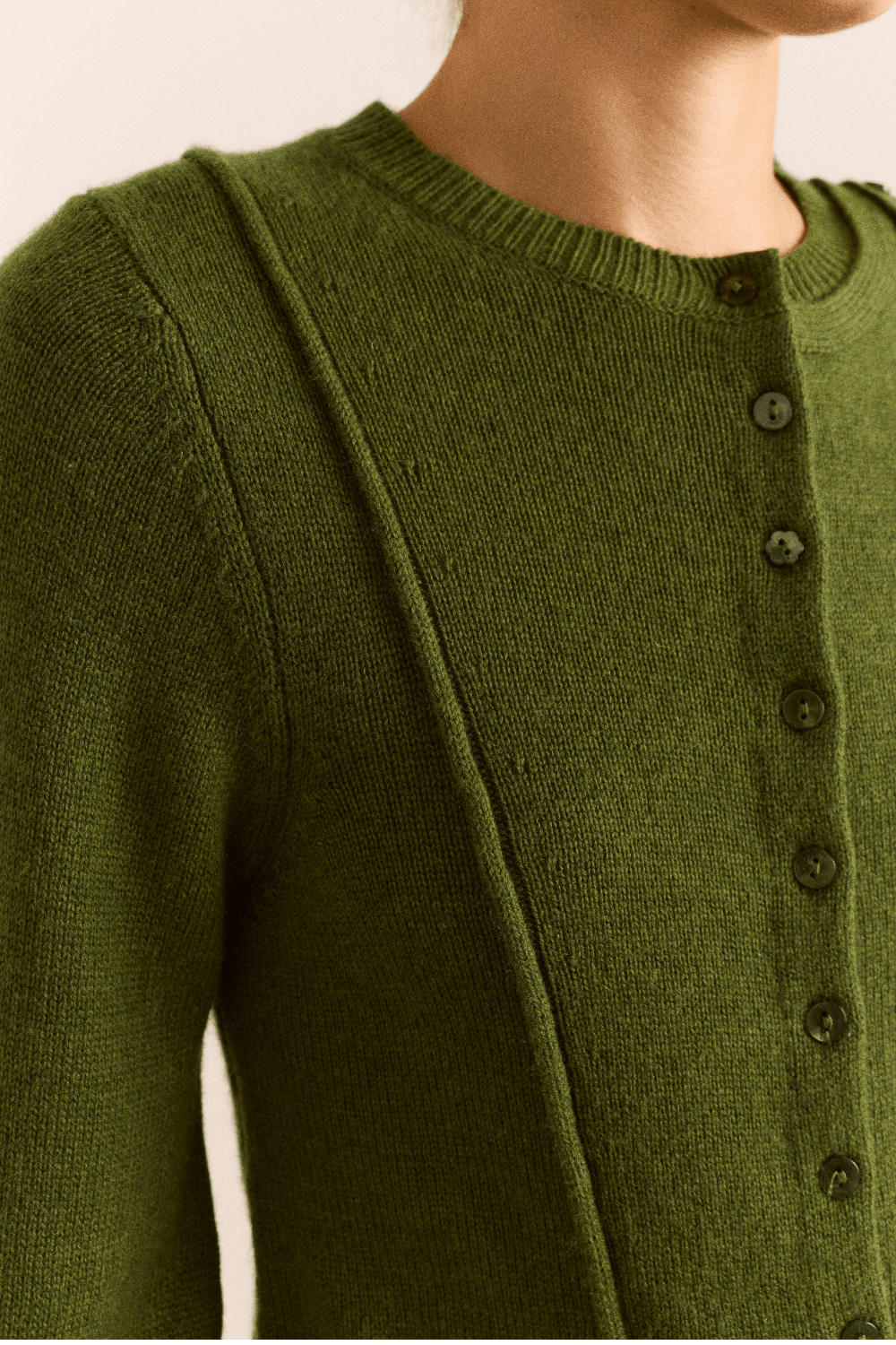 Damson Madder - Marla Wool Cashmere Blend Cardigan - Kalifornia Jean Bar
