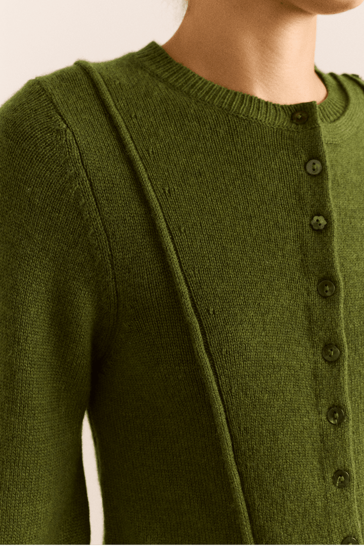 Damson Madder - Marla Wool Cashmere Blend Cardigan - Kalifornia Jean Bar