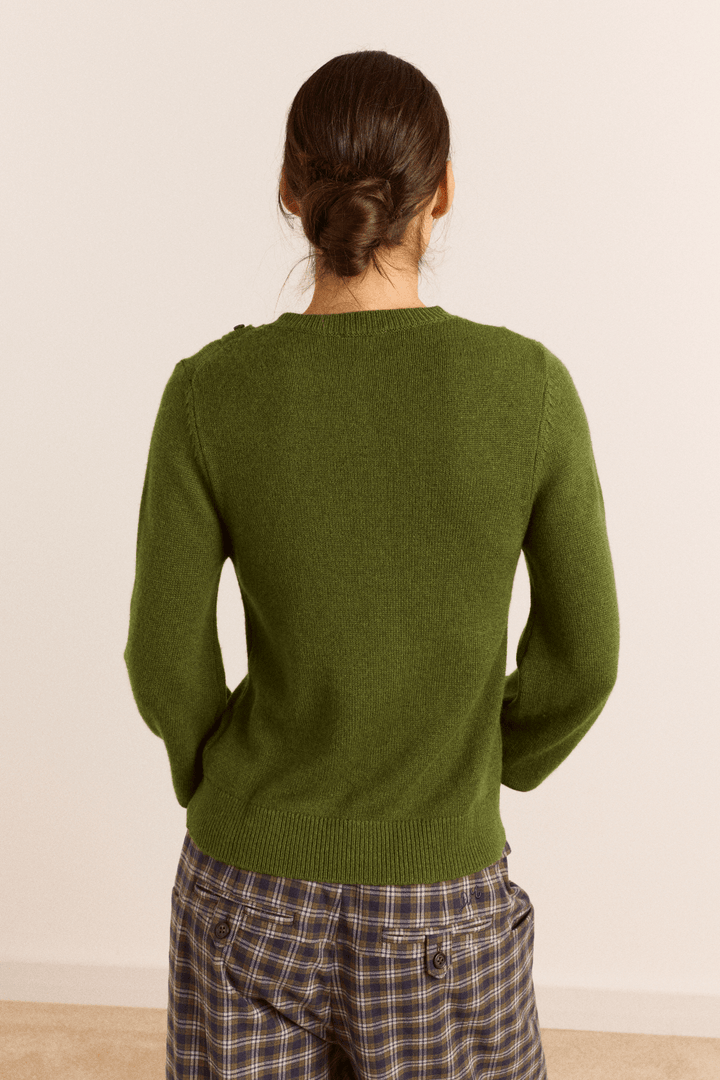 Damson Madder - Marla Wool Cashmere Blend Cardigan - Kalifornia Jean Bar