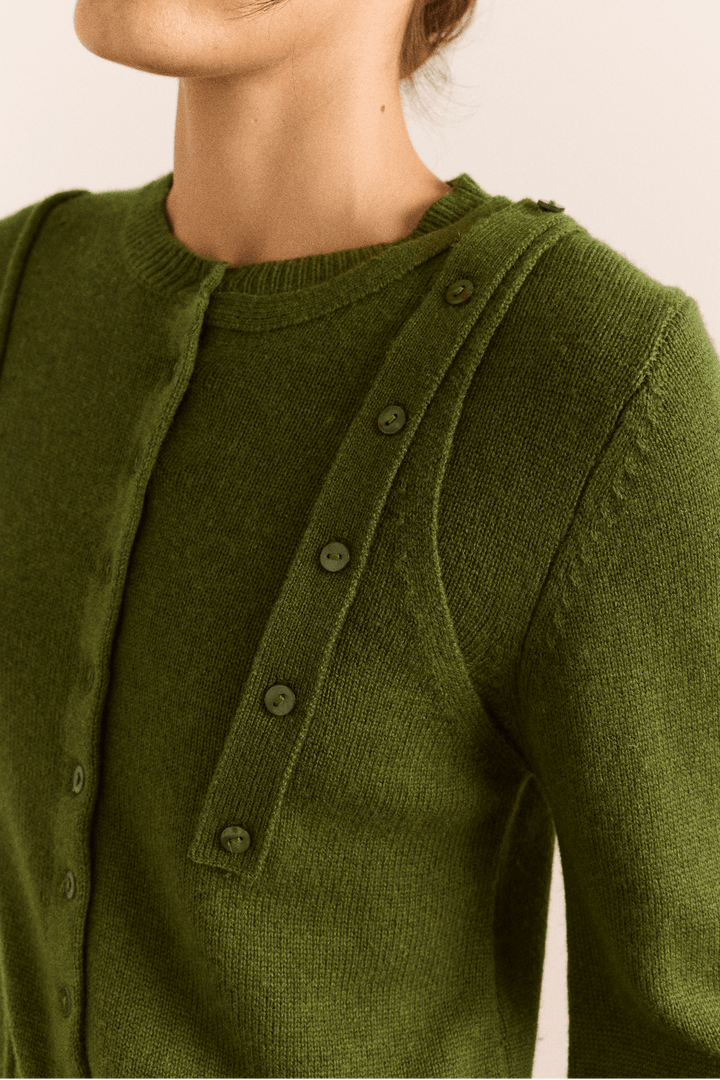 Damson Madder - Marla Wool Cashmere Blend Cardigan - Kalifornia Jean Bar