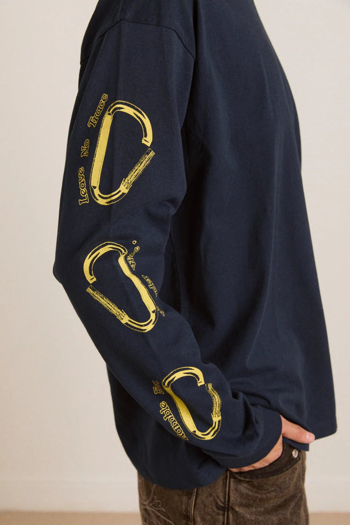 Damson Madder - Navy Rambler Longsleeve Tee - Kalifornia Jean Bar