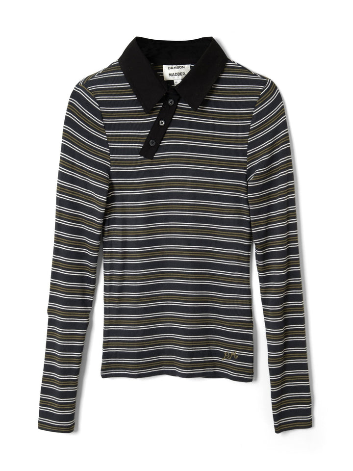 Damson Madder - Peyton Striped Polo - Kalifornia Jean Bar