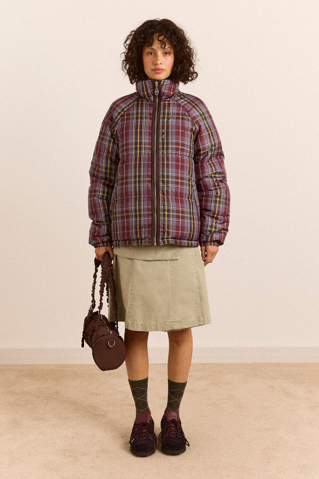 Damson Madder - Reversible Opal Puffer in Plum - Kalifornia Jean Bar