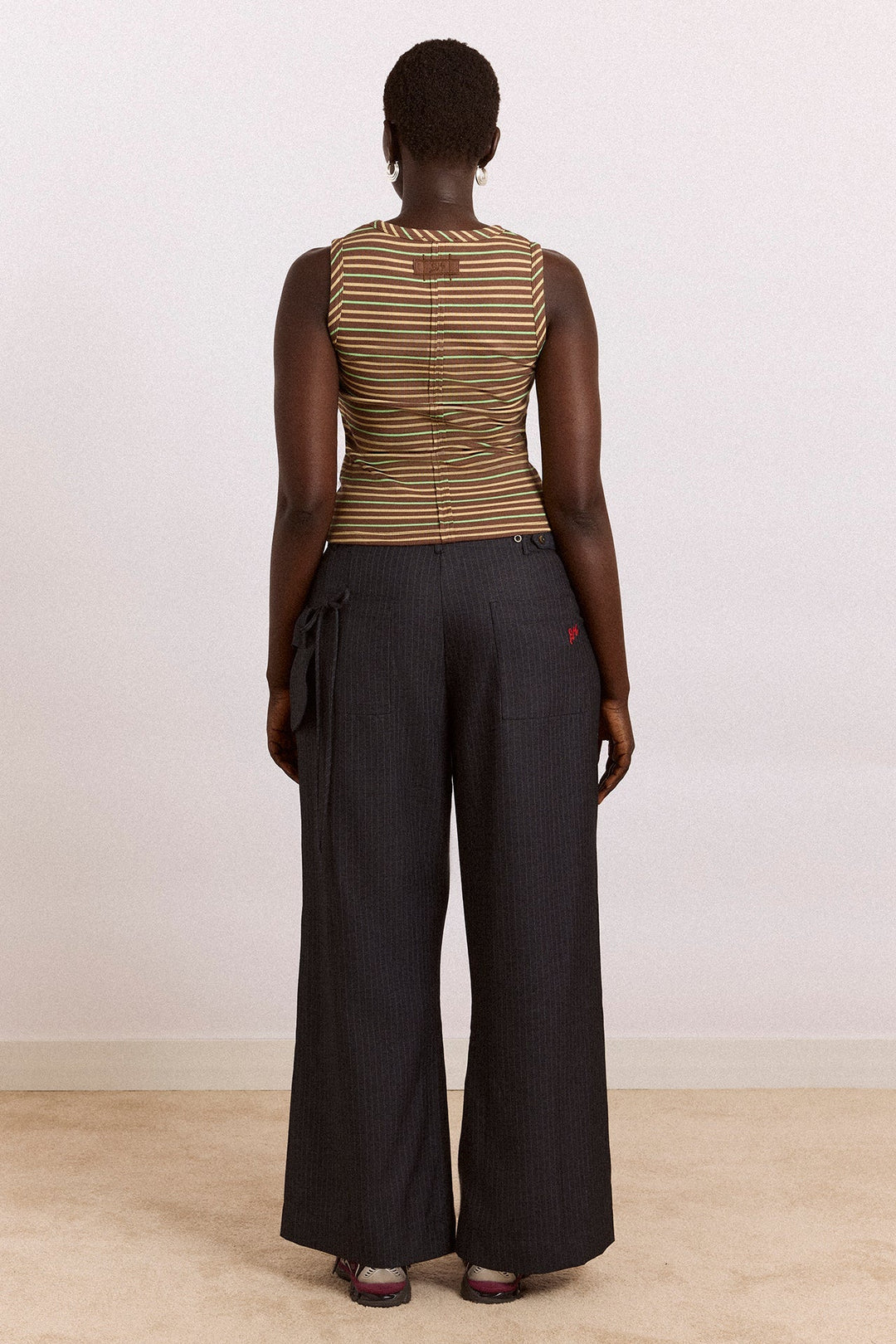 Damson Madder - Tatianna Trouser in Pinstripe - Kalifornia Jean Bar