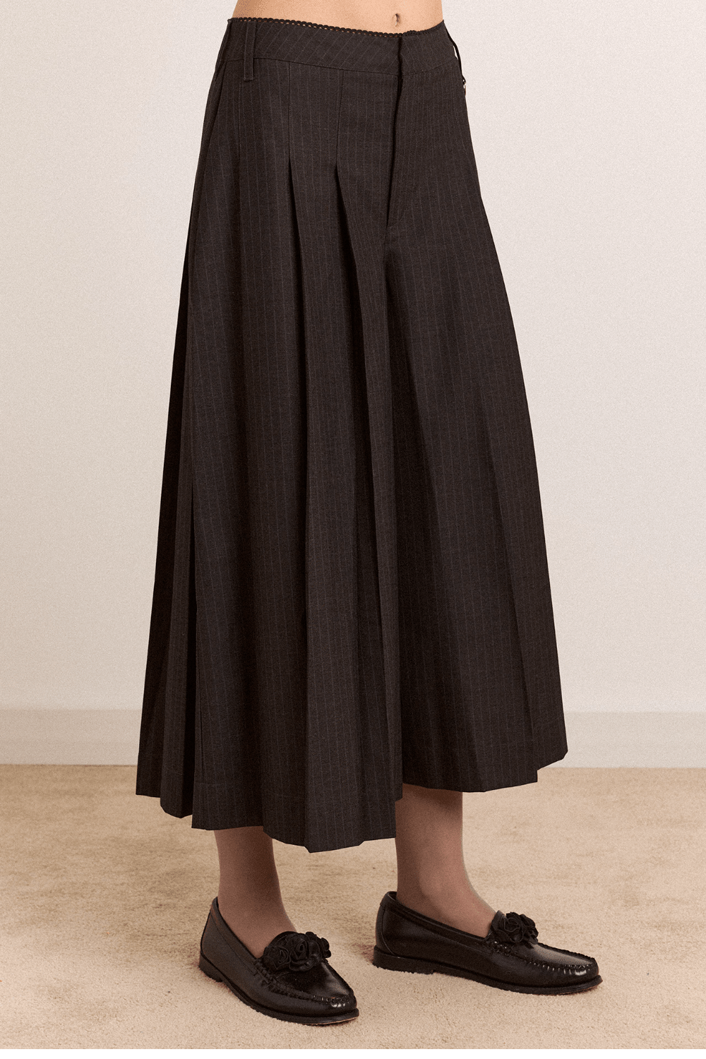 Damson Madder - Winona Striped Pleated Culotte - Kalifornia Jean Bar