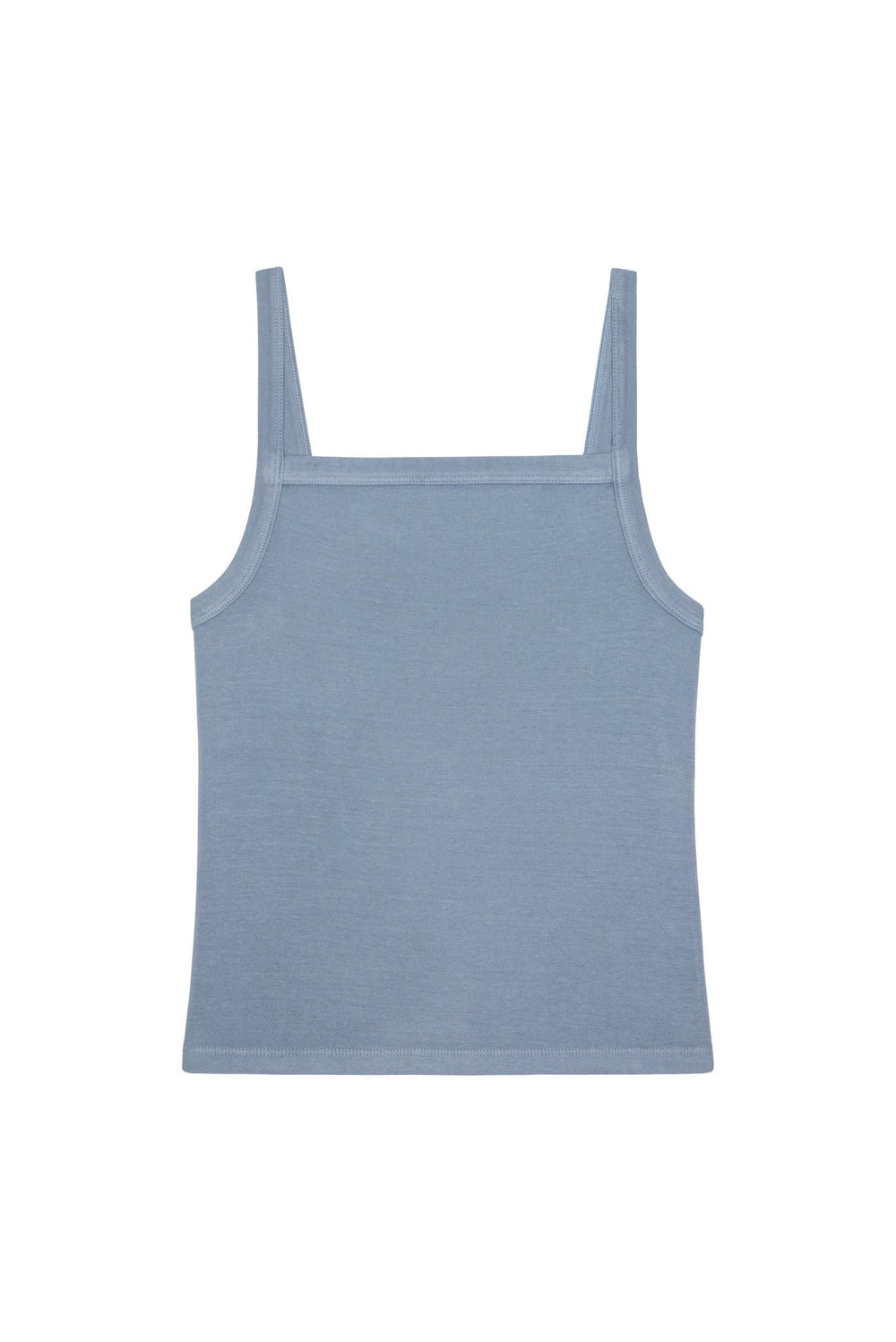 Donni - Baby Rib Square Neck Tank Cornflower - Kalifornia Jean Bar