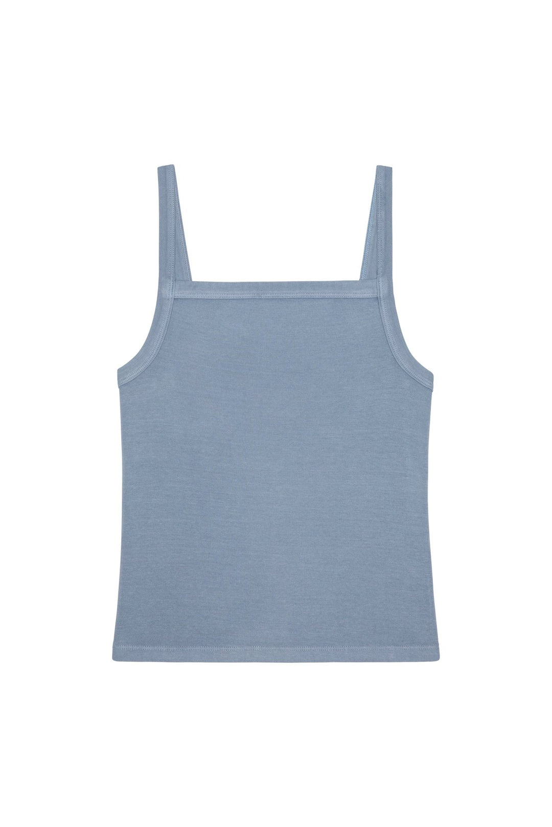 Donni - Baby Rib Square Neck Tank Cornflower - Kalifornia Jean Bar