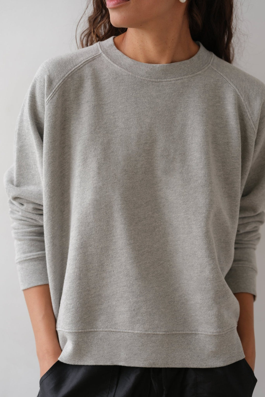 Donni - Eco Terry Crewneck Heather Grey - Kalifornia Jean Bar