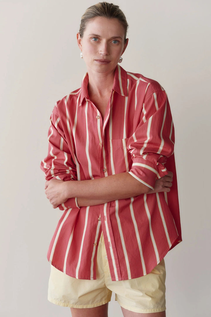 Donni - Pop Stripe Shirt Raspberry - Kalifornia Jean Bar