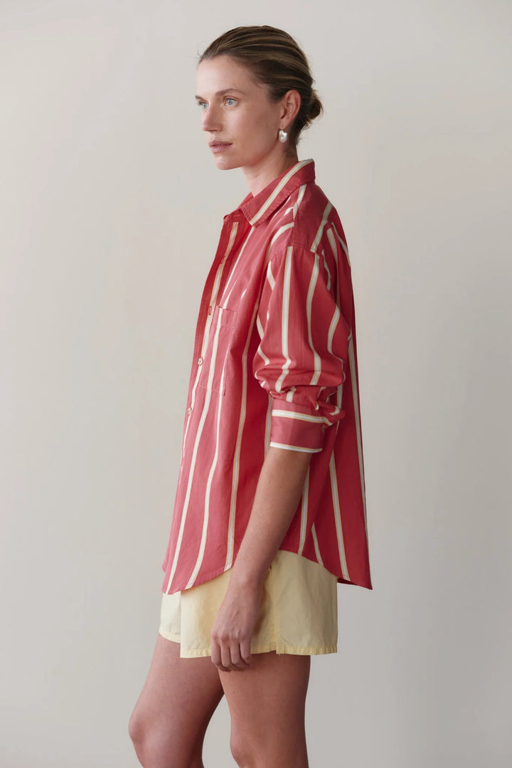 Donni - Pop Stripe Shirt Raspberry - Kalifornia Jean Bar