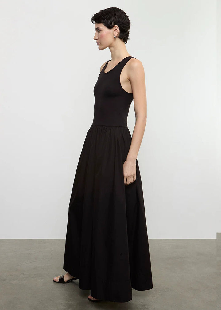 Enza Costa - Black Cotton Resort Tank Dress - Kalifornia Jean Bar