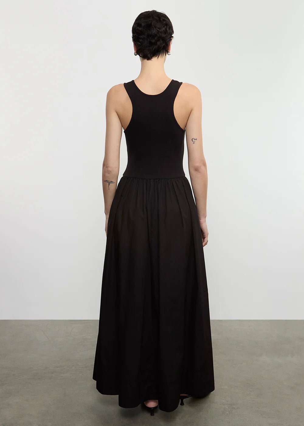 Enza Costa - Black Cotton Resort Tank Dress - Kalifornia Jean Bar