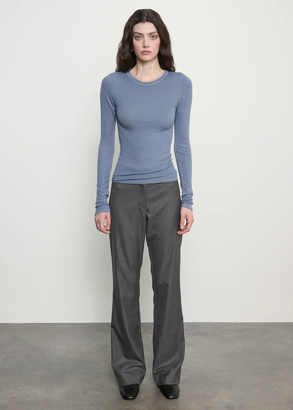Enza Costa - Suit Minimal Trouser Dark Heather Grey - Kalifornia Jean Bar