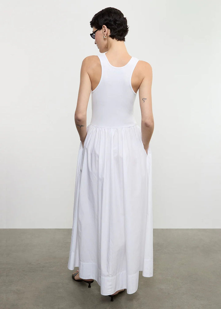 Enza Costa - White Cotton Resort Tank Dress - Kalifornia Jean Bar