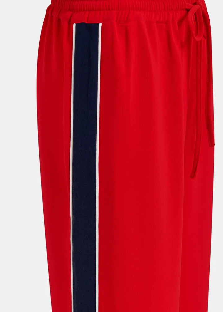 Essentiel Antwerp - Hazlenut Red WIde Leg Track Pants - Kalifornia Jean Bar