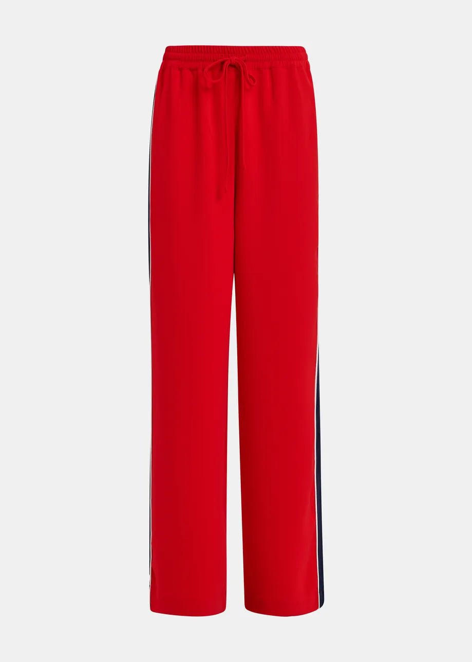 Essentiel Antwerp - Hazlenut Red WIde Leg Track Pants - Kalifornia Jean Bar