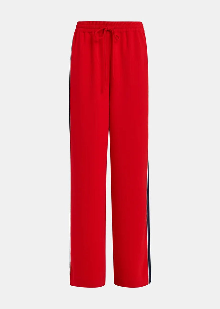Essentiel Antwerp - Hazlenut Red WIde Leg Track Pants - Kalifornia Jean Bar