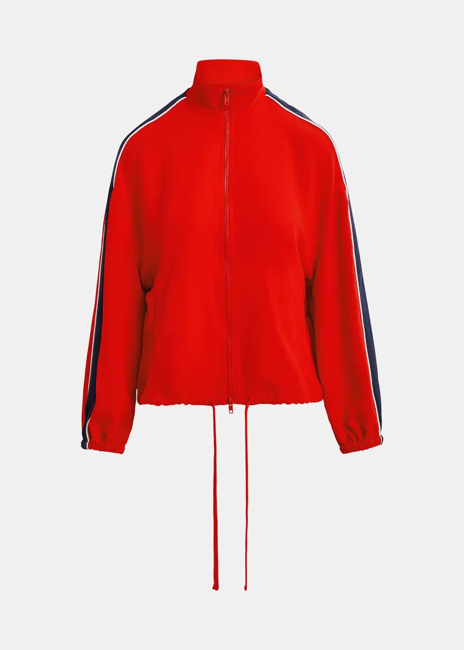 Essentiel Antwerp - Red Blue Contrasting Hidaho Bomber Jacket - Kalifornia Jean Bar