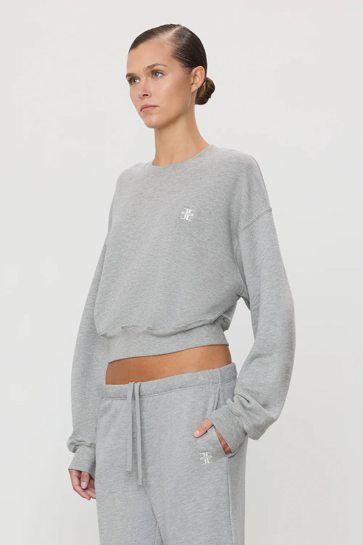 Éterne - Cropped Crewneck Heather Grey - Kalifornia Jean Bar