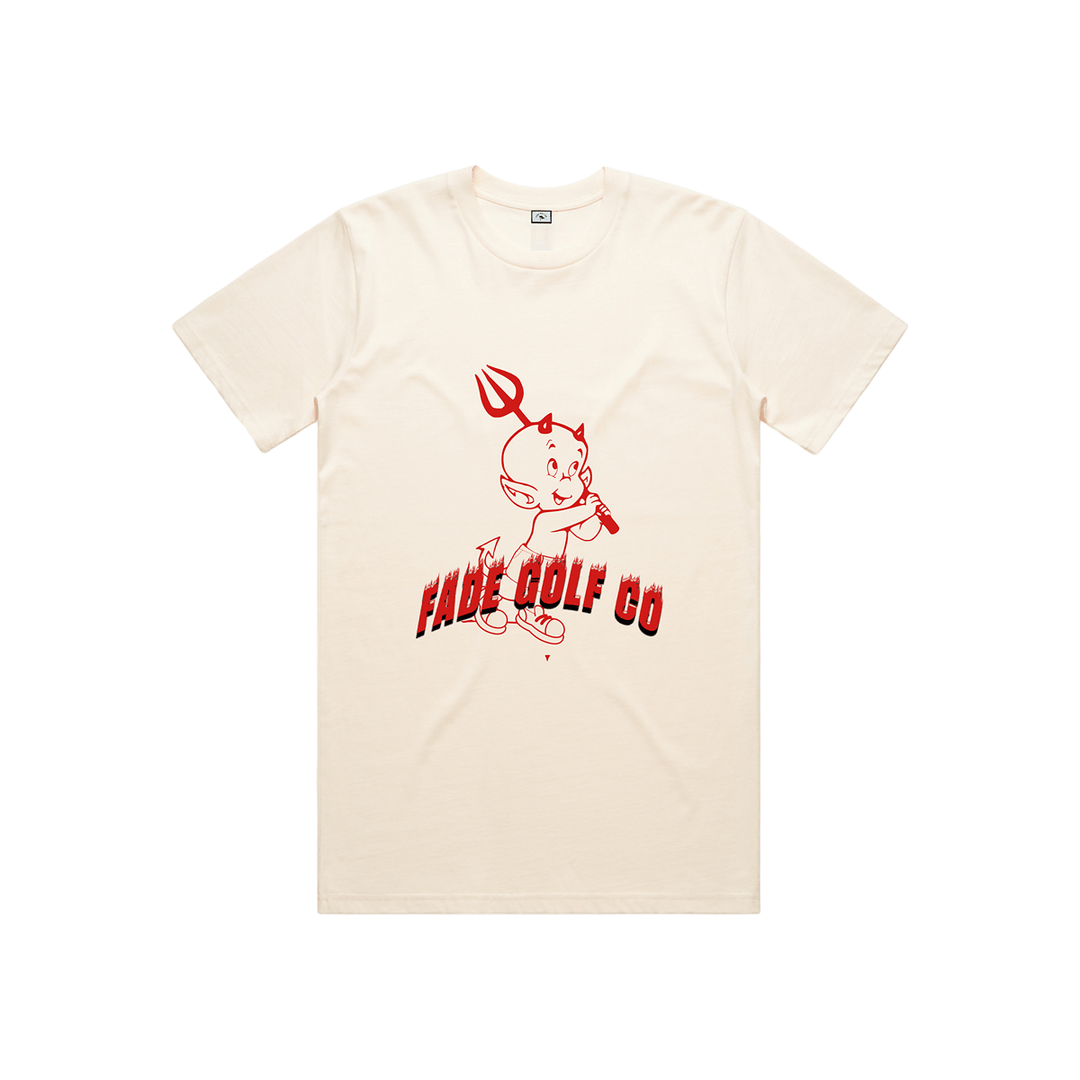 Fade Golf Co. - Hot Devil Tee in Ecru - Kalifornia Jean Bar