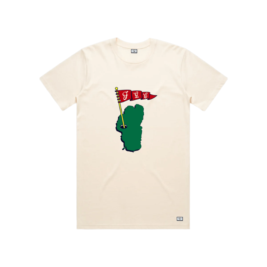 Fade Golf Co. - Lake Tahoe Country Club Tee in Ecru - Kalifornia Jean Bar