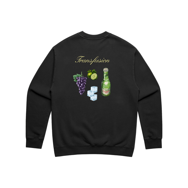 Fade Golf Co. - Transfusion Crewneck in Faded Black - Kalifornia Jean Bar