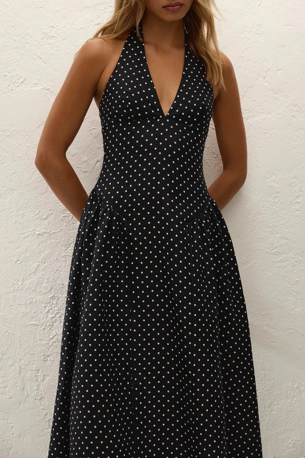 Faithfull The Brand - La Cala Midi Dress Lola Polka Dot - Kalifornia Jean Bar