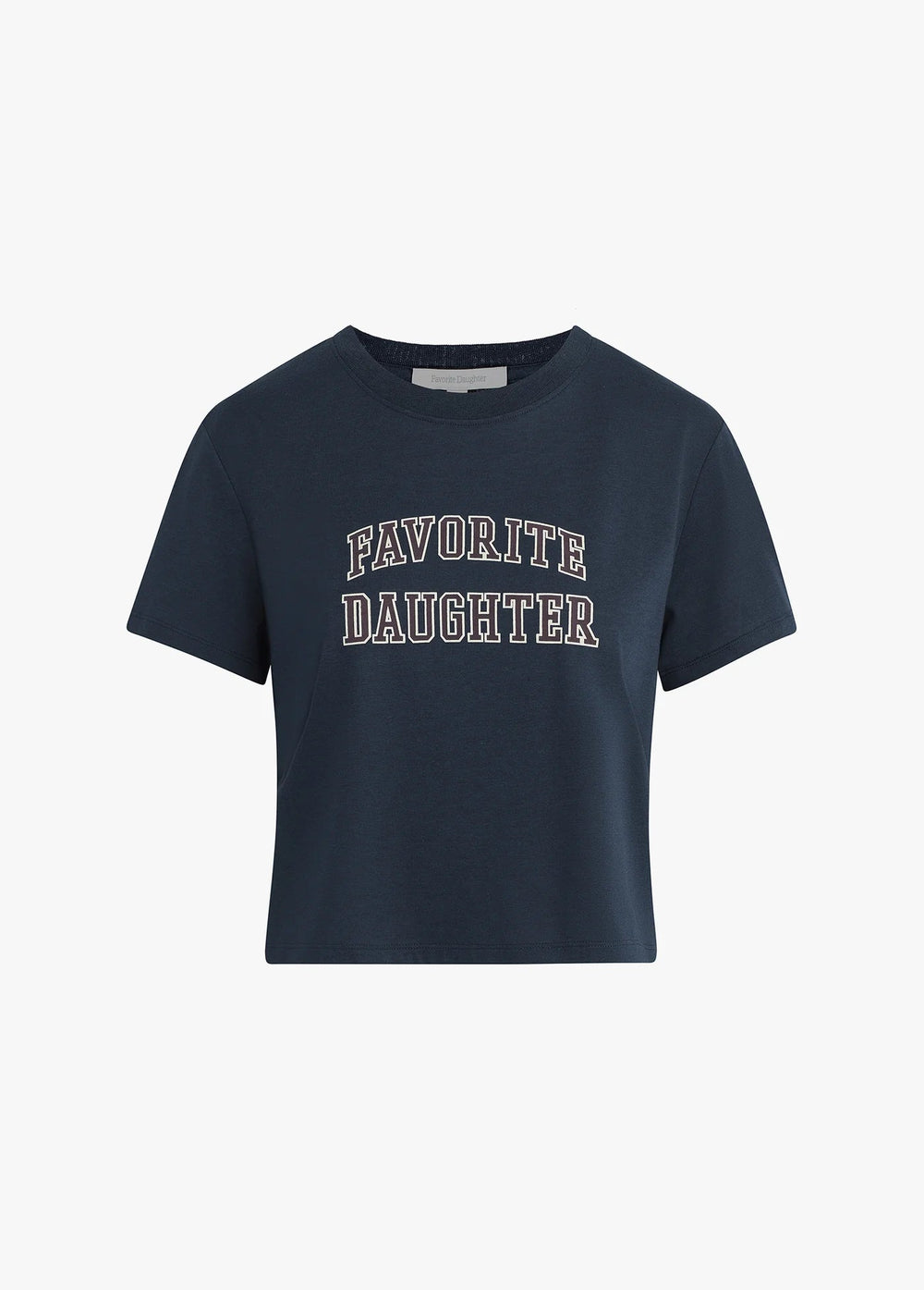 Favorite Daughter - Navy/Burgundy Collegiate Cropped Tee - Kalifornia Jean Bar