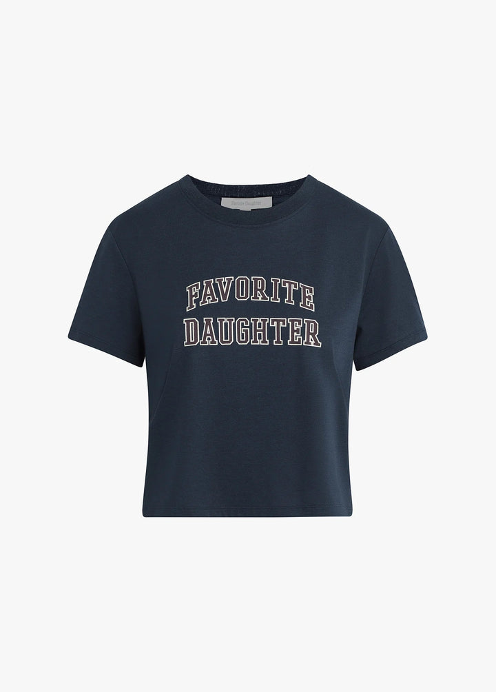 Favorite Daughter - Navy/Burgundy Collegiate Cropped Tee - Kalifornia Jean Bar