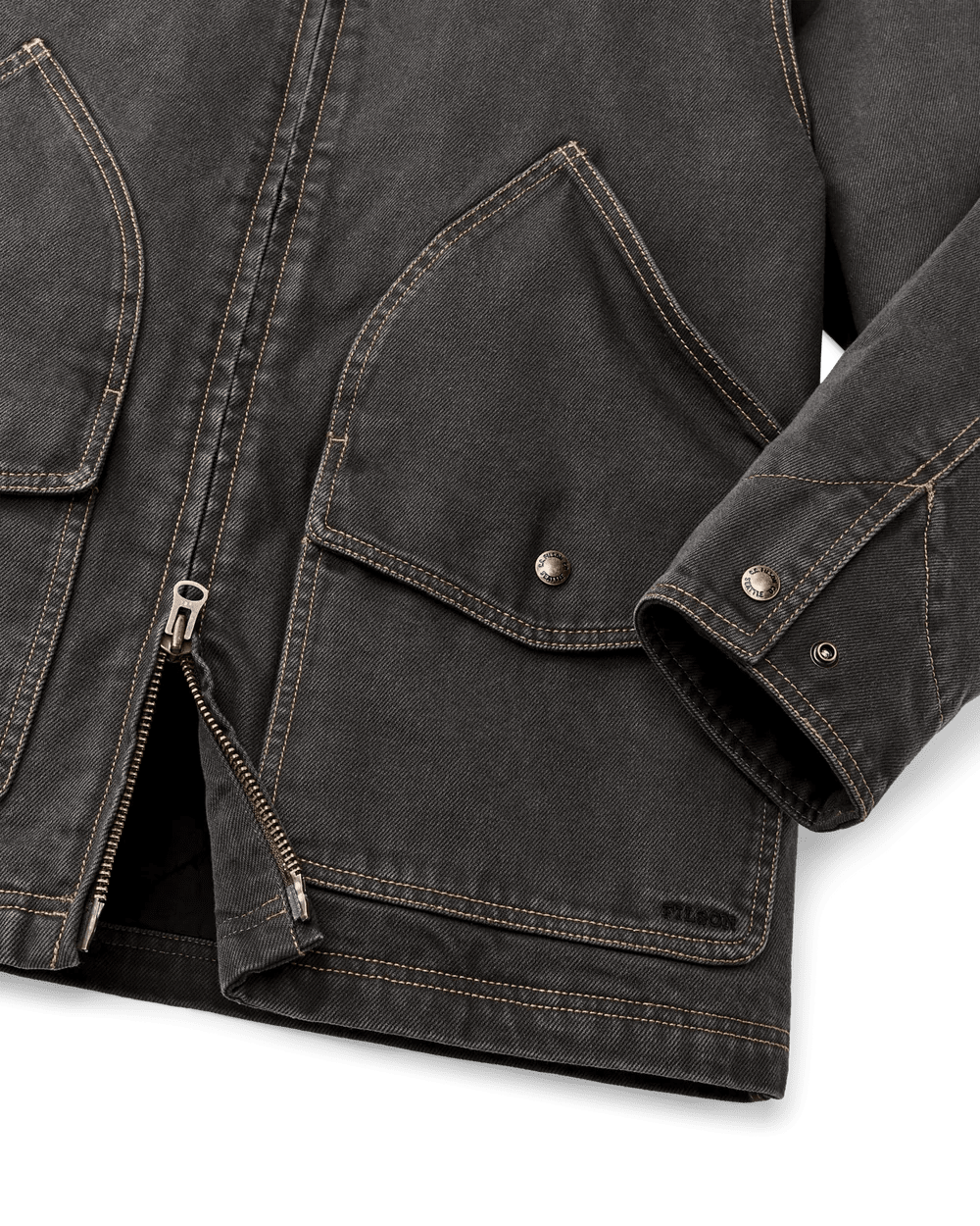 Filson - Women's Black Denim Insulated Outfitter Coat - Kalifornia Jean Bar