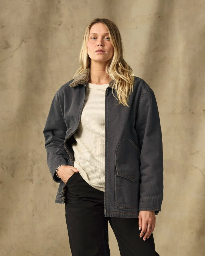 Filson - Women's Black Denim Insulated Outfitter Coat - Kalifornia Jean Bar