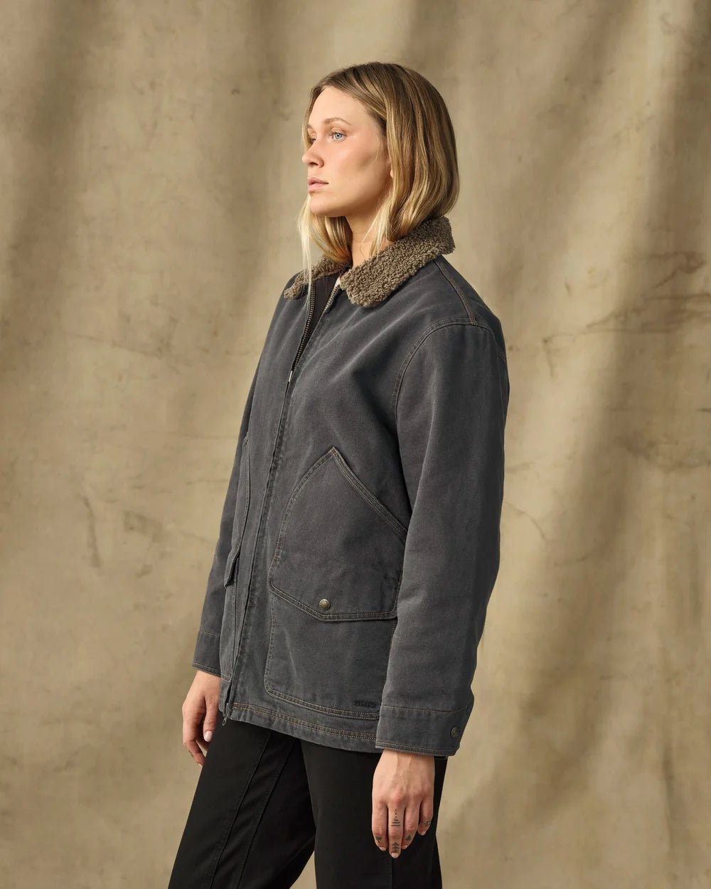 Filson - Women's Black Denim Insulated Outfitter Coat - Kalifornia Jean Bar