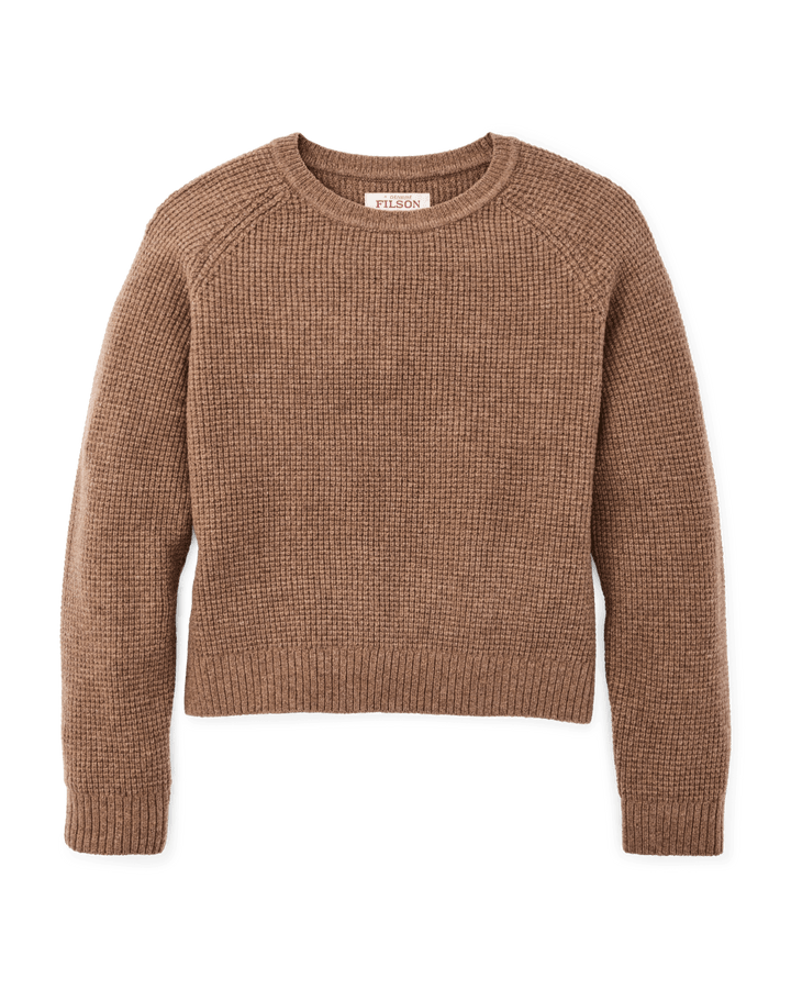 Filson - Women's Waffle Knit Merino Sweater in Brown Heather - Kalifornia Jean Bar