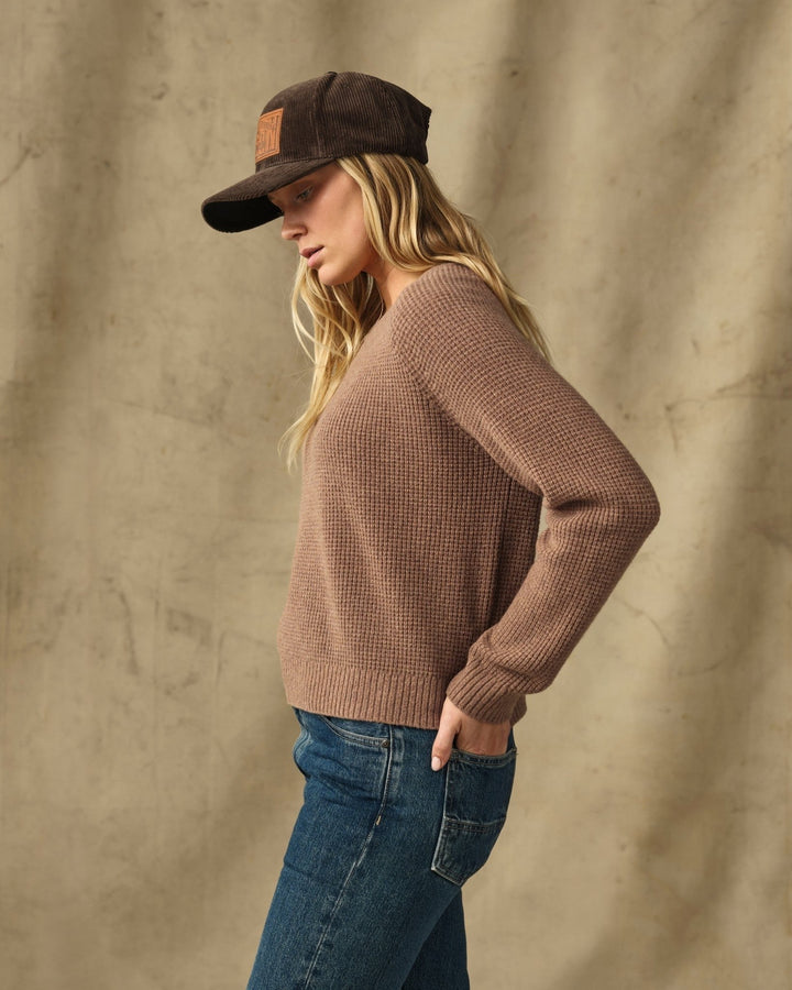 Filson - Women's Waffle Knit Merino Sweater in Brown Heather - Kalifornia Jean Bar