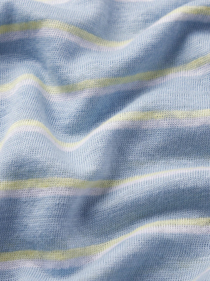 Frame - Linen Baby Tee Chambray Blue Multi - Kalifornia Jean Bar