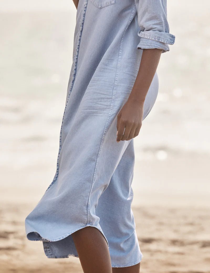 Frank & Eileen - Rory Denim Dress Poolwater Blue - Kalifornia Jean Bar