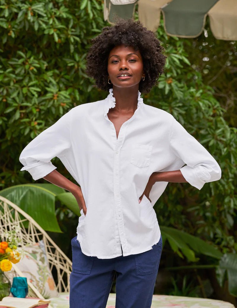 Frank & Eileen - Ruffle Eileen in White - Kalifornia Jean Bar