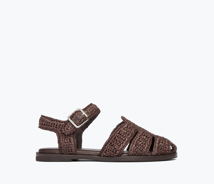 Freda Salvador - Chocolate Raffia Sera Fisherman's Sandal - Kalifornia Jean Bar