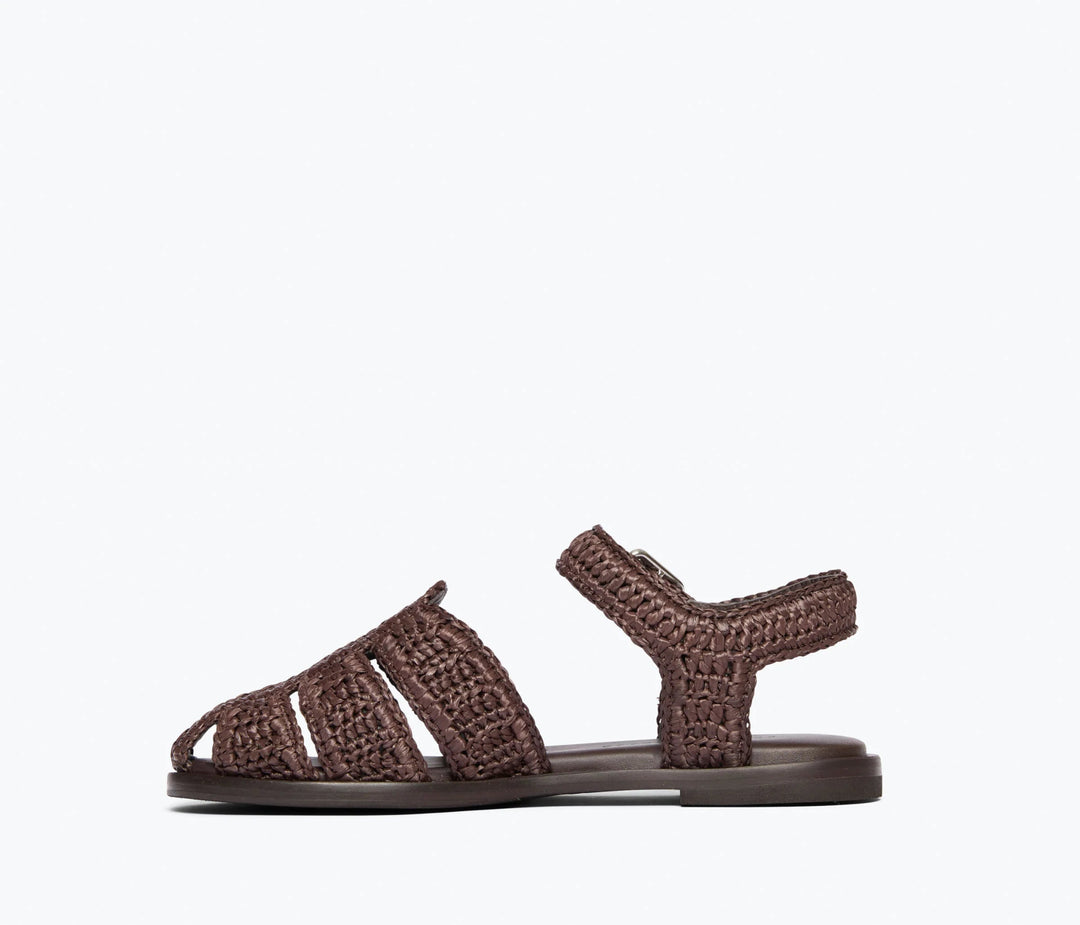 Freda Salvador - Chocolate Raffia Sera Fisherman's Sandal - Kalifornia Jean Bar