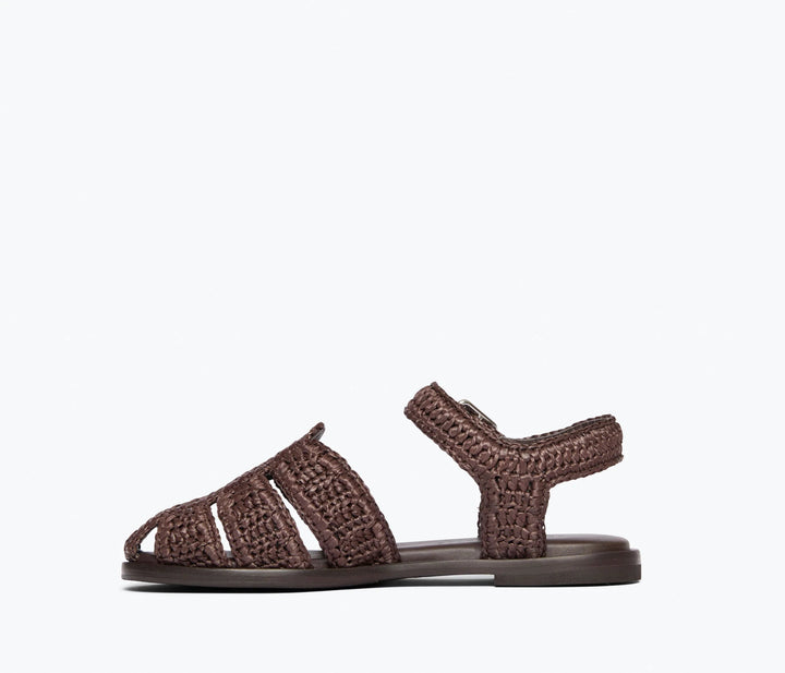 Freda Salvador - Chocolate Raffia Sera Fisherman's Sandal - Kalifornia Jean Bar