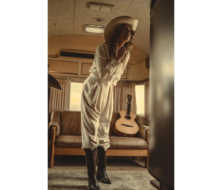 Freda Salvador - Limited Edition Nancie Western Boot Sable Suede - Kalifornia Jean Bar