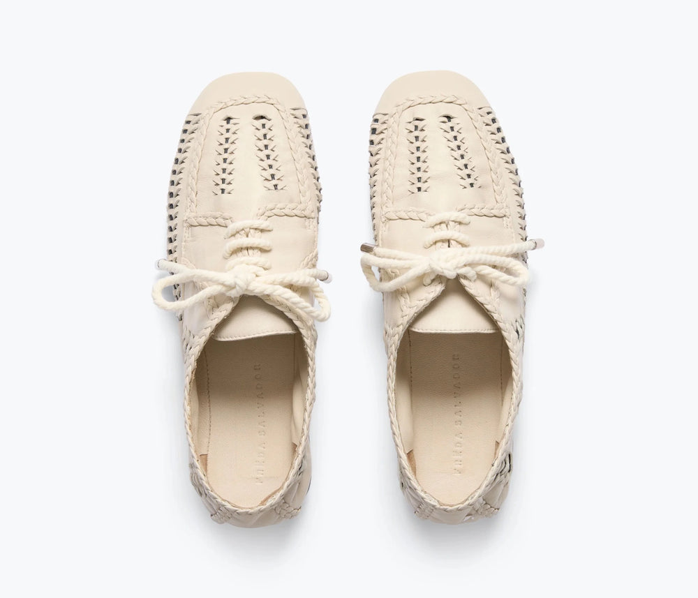 Freda Salvador - Mahira Vanilla Woven Calf Loafer - Kalifornia Jean Bar