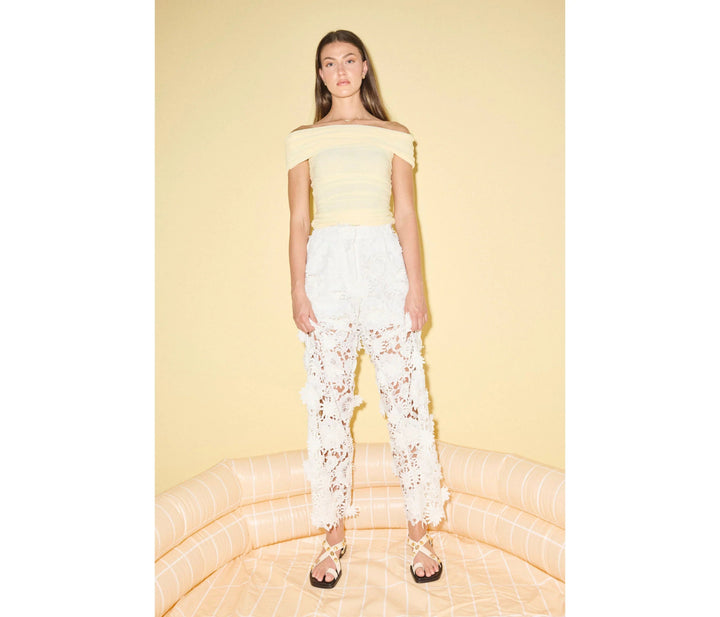 Freda Salvador - Paxton Sandal in Bone Calf w/ Gold Shells - Kalifornia Jean Bar