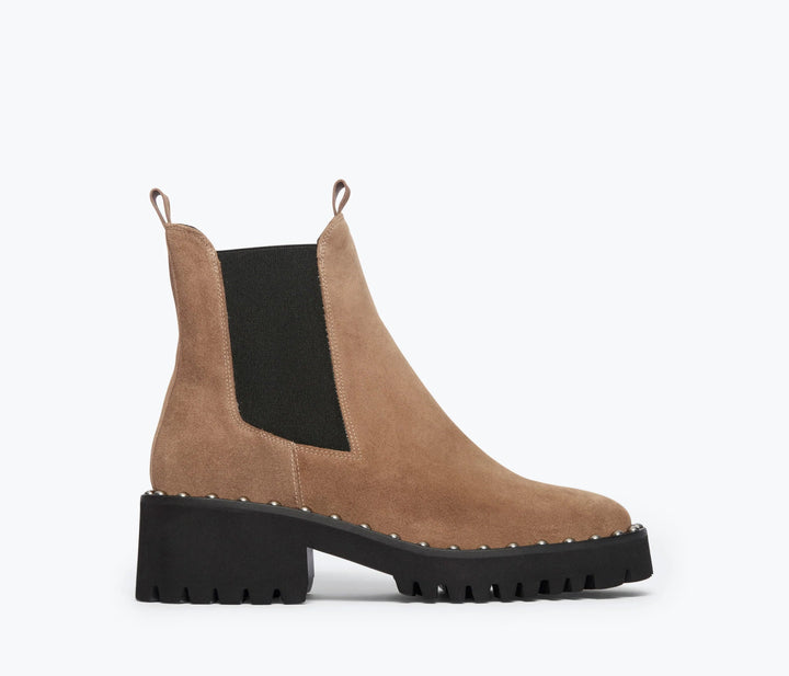 Freda Salvador - Sesame Suede Bailey Studded Rain Resistant Boot - Kalifornia Jean Bar