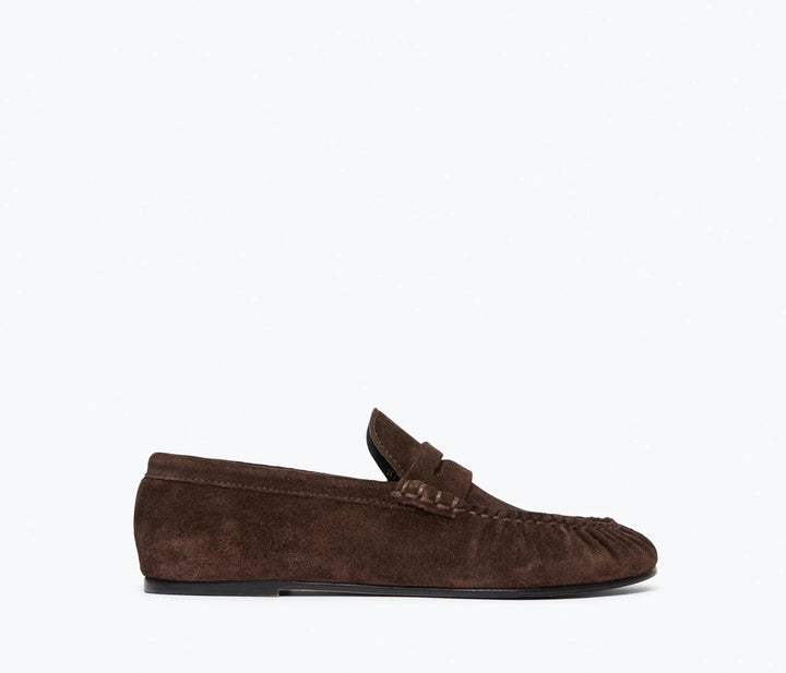 Freda Salvador - Sydnie Limited Edition Espresso Suede Penny Loafer - Kalifornia Jean Bar