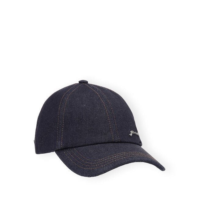 Ganni - Dark Navy Signature Denim Cap - Kalifornia Jean Bar