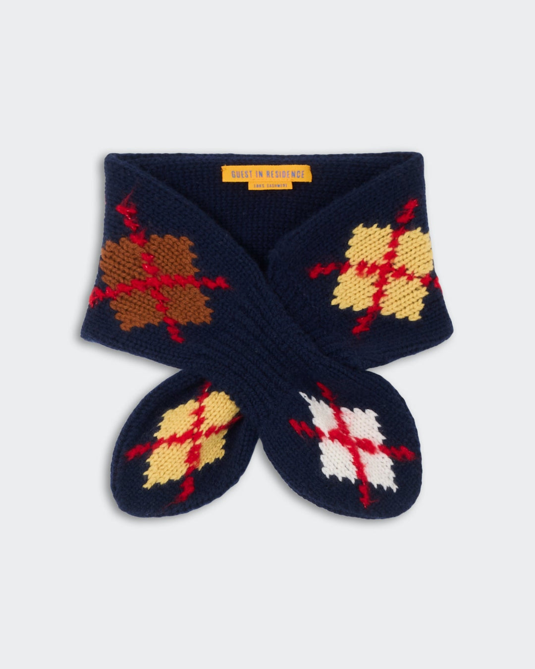 Guest in Residence - Argyle Bowtie Scarf - Midnight Combo - Kalifornia Jean Bar